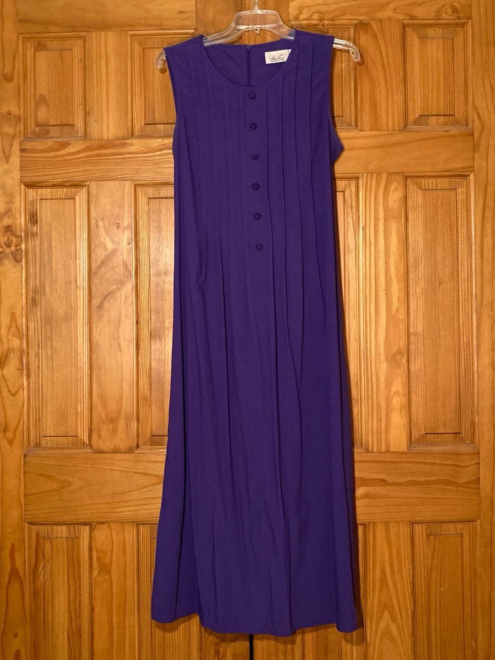 EUC Kathie Lee Collection Vintage 90s Dress Maxi Sleeveless Purple Size 10